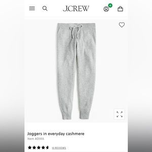J Crew Everyday Cashmere Joggers